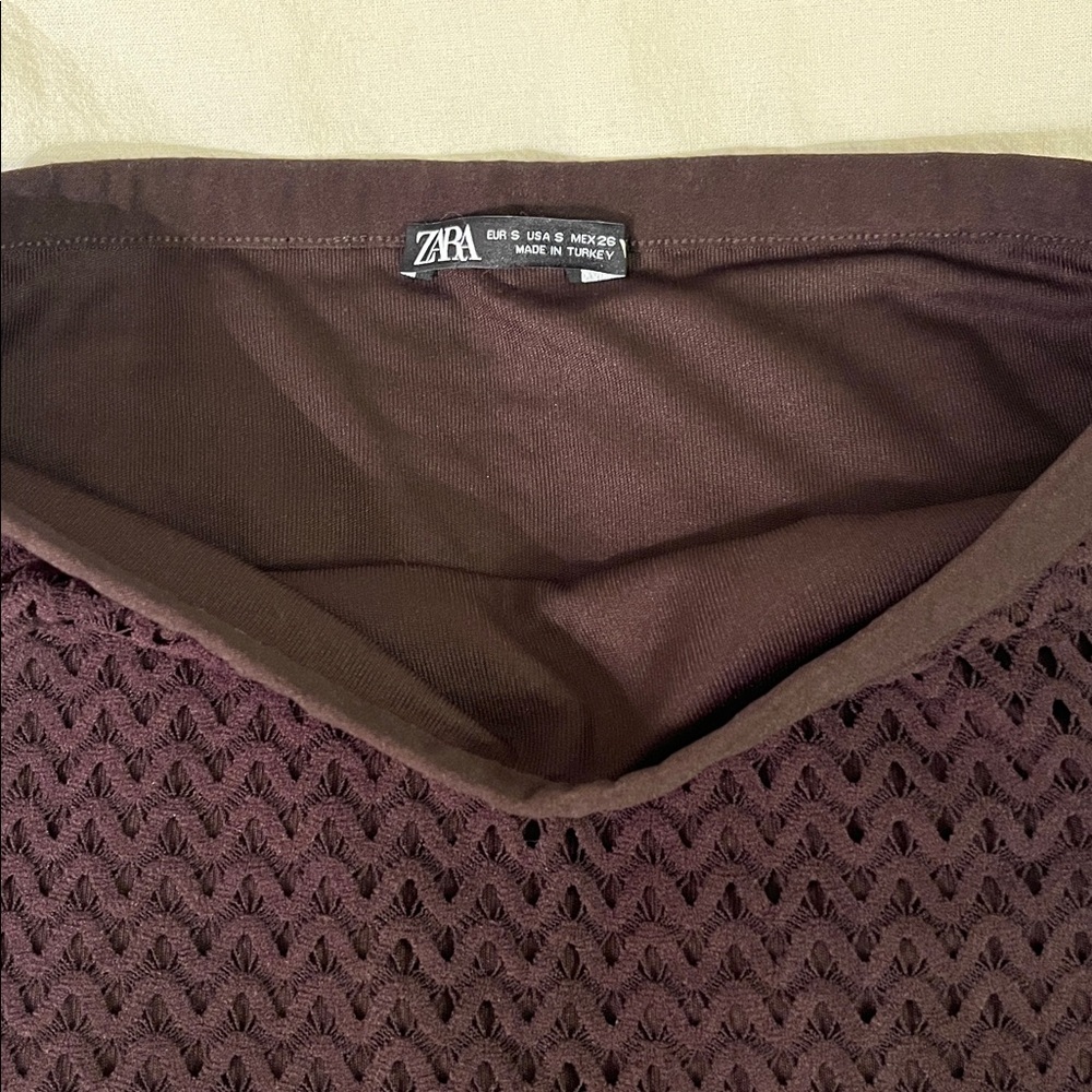 Chocolate Brown Zara mini skirt - Picture 2 of 3